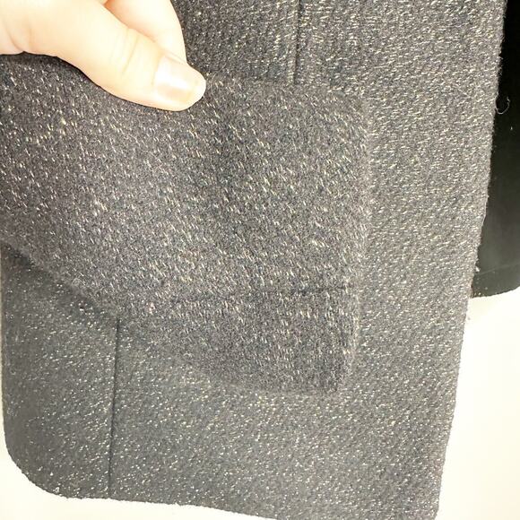 J.Crew Womens Jacket Going Out Blazer Tinsel Tweed Wool Blend Lined Black Size 2 - Picture 6 of 12